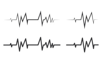 Heartbeat line icon Pulse Rate Monitor. Vector illustration v.6