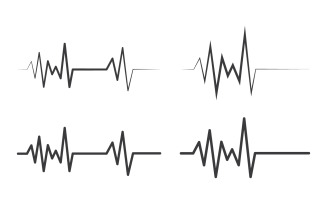 Heartbeat line icon Pulse Rate Monitor. Vector illustration v.8