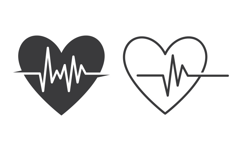 Heartbeat line icon Pulse Rate Monitor. Vector illustration v.9 Illustration