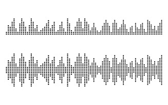 Sound Wave Music illustration design template v.1