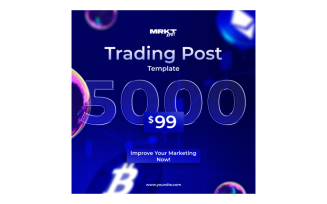 Trading Post PSD Mockup | Crypto Marketing Template | Social Media Design