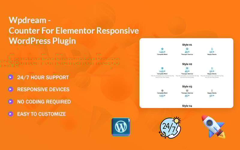 Wpdream - Counter For Elementor WordPress Plugin