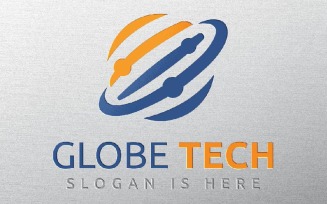 Abstract Globe Earth Universal Space Sky Technology Logo Template