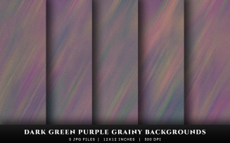 Dark Green and Purple Grainy Texture Backgrounds