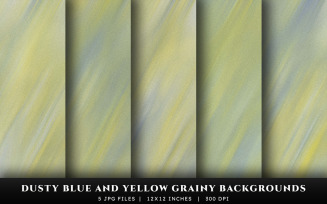 Dusty Bllue and Yellow Grainy Texture Backgrounds