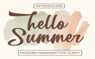 Hello Summer Modern Handwritten script