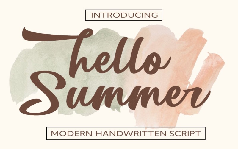 Hello Summer Modern Handwritten script Font