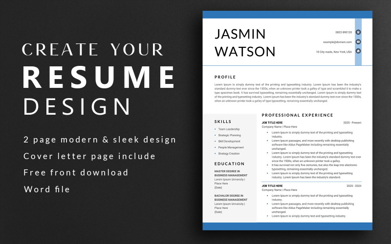 Job Winning Resume Design Resume Template