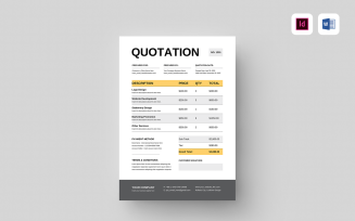 Quotation Template | Microsoft Word & Adobe Indesign