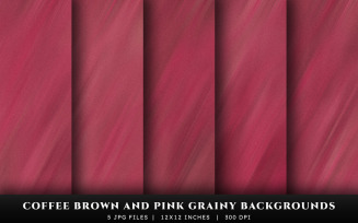Coffee Brown and Pink Grainy Texture Backgrounds