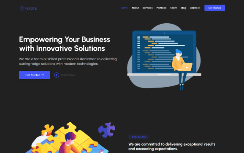FixSte - Corporate HTML Landing Page Template