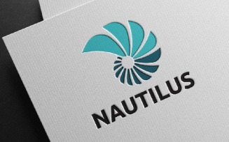 Nautilus Abstract Spiral Shell Creative Business Logo Template