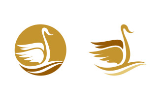 Swan Beauty Logo icon illustration design Template v.1
