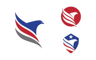 Eagle hawk wing icon illustratio logo design v.2