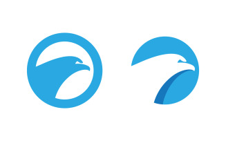 Eagle hawk wing icon illustratio logo design v.4