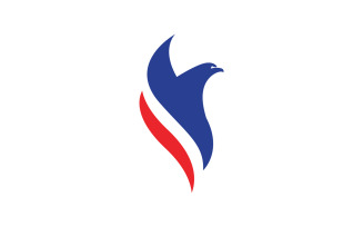 Eagle hawk wing icon illustratio logo design v.5