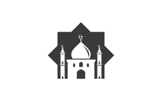 Mosque Islamic Vector logo illustration Template design v.10