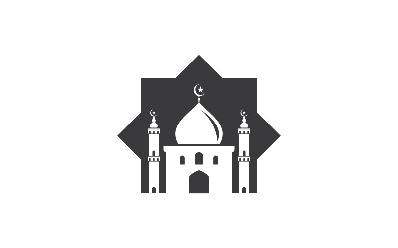 Mosque Islamic Vector logo illustration Template design v.10 Logo Template