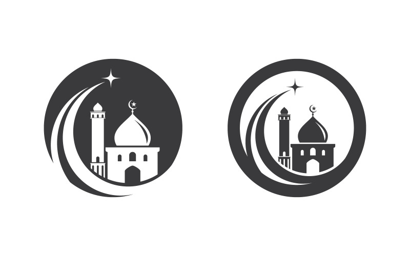 Mosque Islamic Vector logo illustration Template design v.11 Logo Template