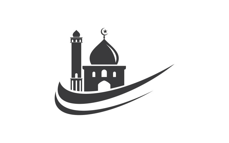 Mosque Islamic Vector logo illustration Template design v.13 Logo Template