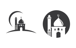 Mosque Islamic Vector logo illustration Template design v.16