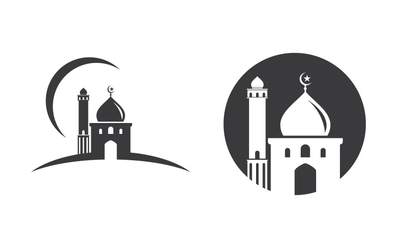 Mosque Islamic Vector logo illustration Template design v.16 Logo Template