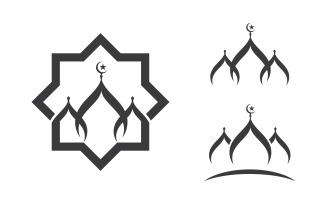 Mosque Islamic Vector logo illustration Template design v.1