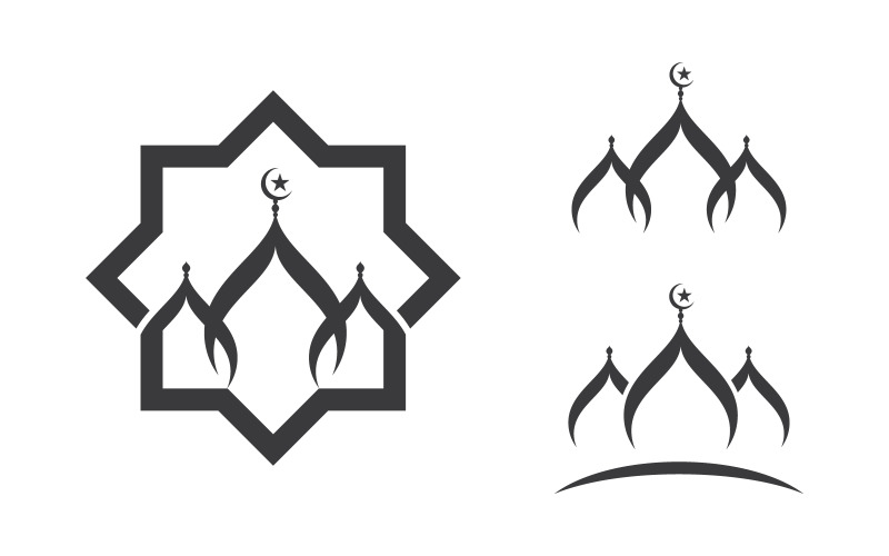 Mosque Islamic Vector logo illustration Template design v.1 Logo Template