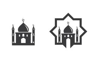 Mosque Islamic Vector logo illustration Template design v.2