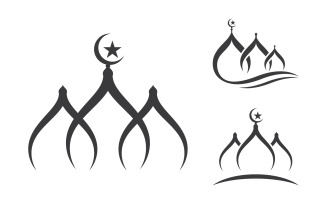 Mosque Islamic Vector logo illustration Template design v.5