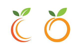 Orange fresh juice logo design Vector icon template v.1