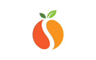 Orange fresh juice logo design Vector icon template v.3