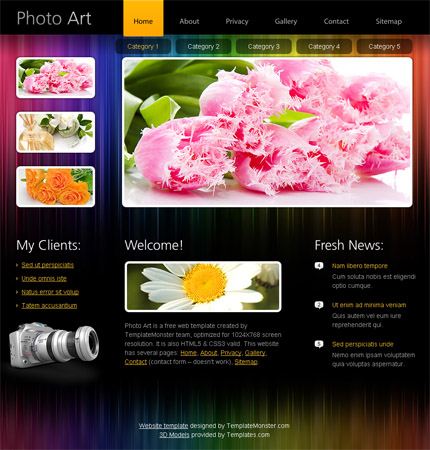 Template #51478    - ADOBE PHOTOSHOP HOMEPAGE SCREENSHOT