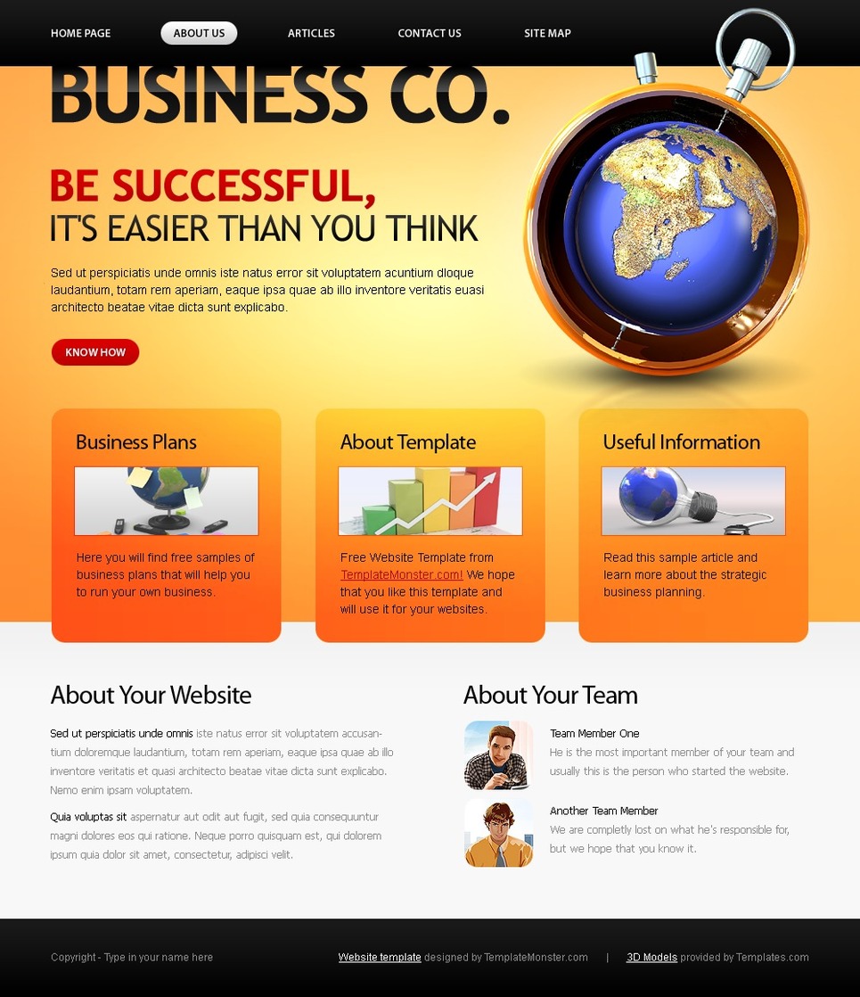 Free Website Template Business Company