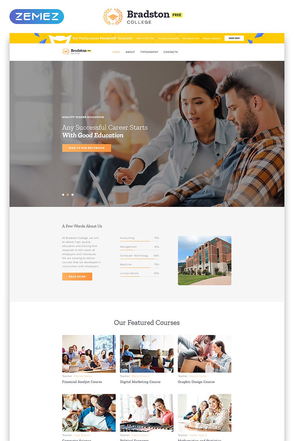 Education Web Templates Free