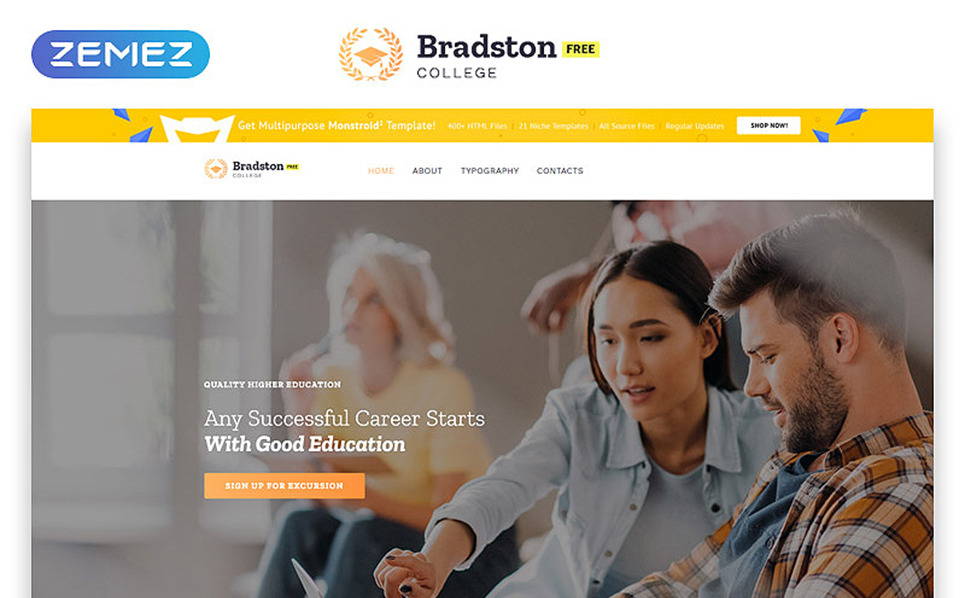 Free Education Website Template