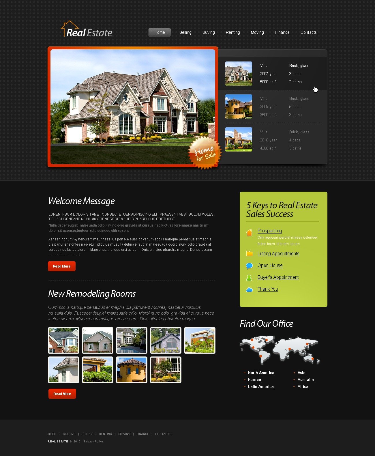 Download Free Html5 Template Real Estate Website PSD Mockup Templates