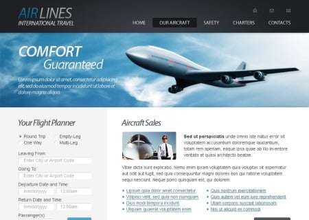 Free HTML5   - Airlines Company