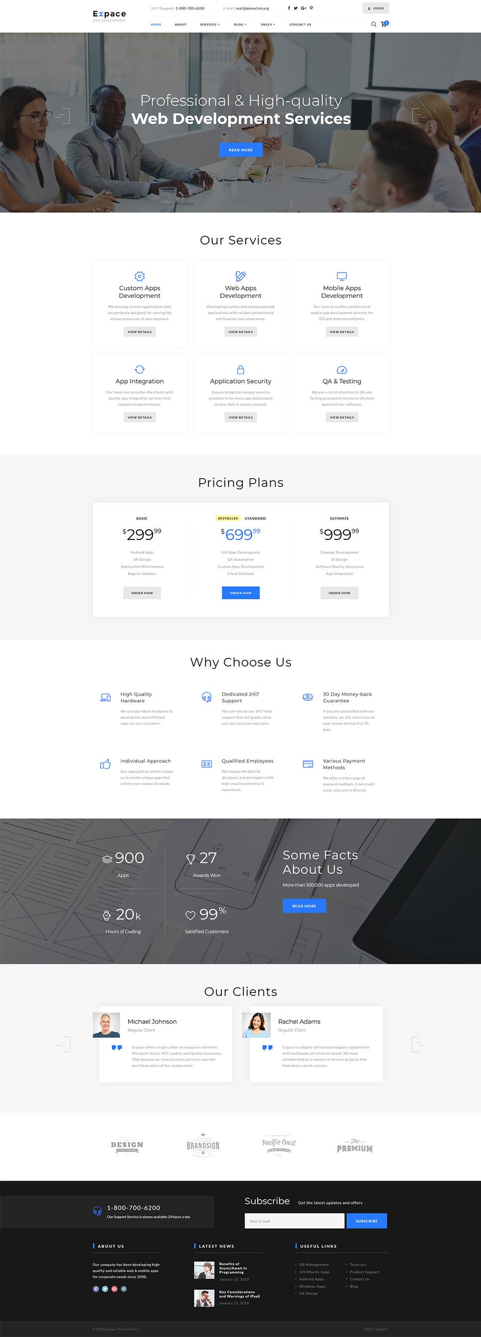 Web Development Responsive Website Template #51408