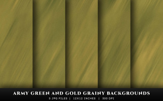 Army Green and Gokd Grainy Texture Backgrounds
