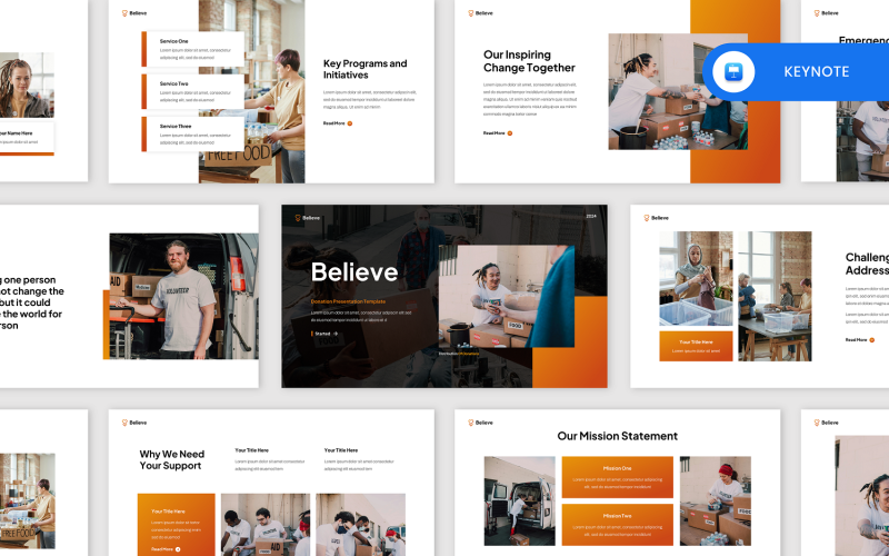 Believe - Charity & Donation Keynote Template