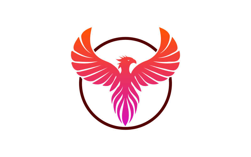 Creative Phoenix Bird Logo Design Logo Template