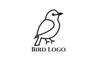 Creative Small Bird Line Logo Design