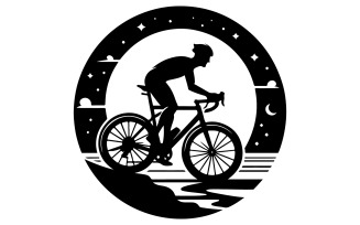 A bike silhouette vector art illustration