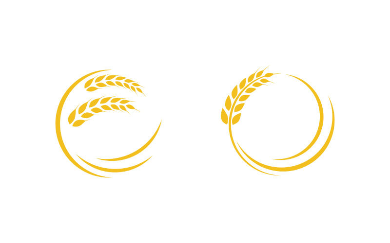 Agriculture farm wheat rice vector illustration design v.2 Logo Template