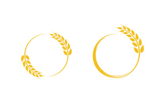 Agriculture farm wheat rice vector illustration design v.4