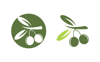 Olive Oil leaf vector logo icon illustration design v.11