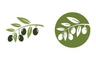 Olive Oil leaf vector logo icon illustration design v.1