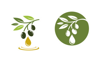 Olive Oil leaf vector logo icon illustration design v.5