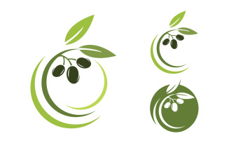 Olive Oil leaf vector logo icon illustration design v.6